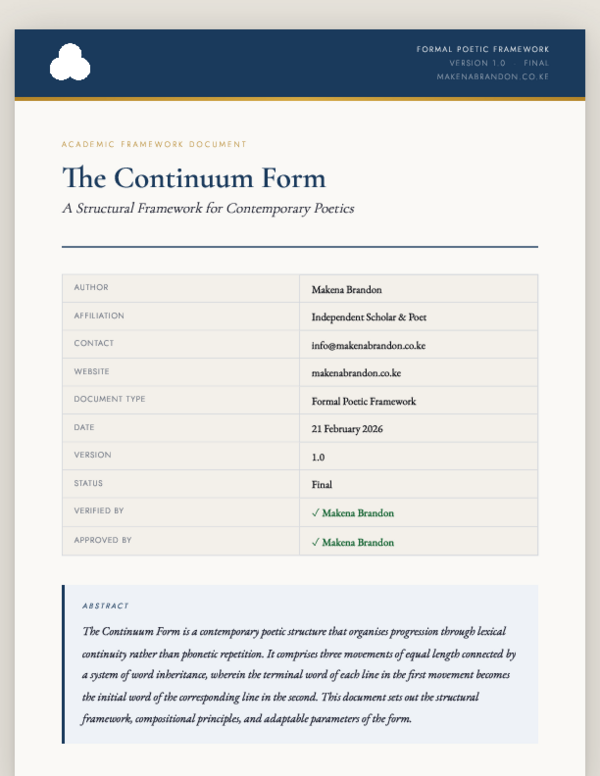 (PDF) The Continuum Form: A Structured Model for Progressive Poetic ...