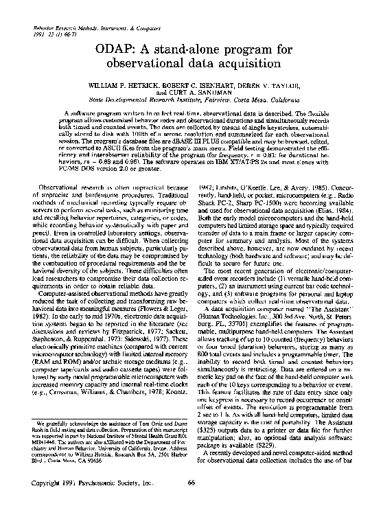 (PDF) ODAP: a stand-alone program for observational data acquisition