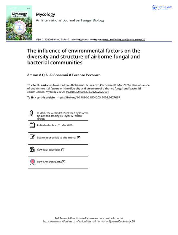 (PDF) The influence of environmental factors on the diversity and ...