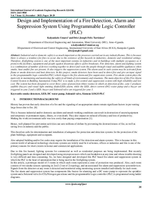 (PDF) Design and Implementation of a Fire Detection, Alarm and ...