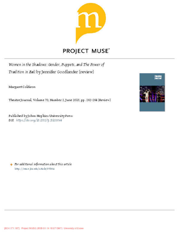 (PDF) Women in the Shadows: Gender, Puppets, and The Power of Tradition ...