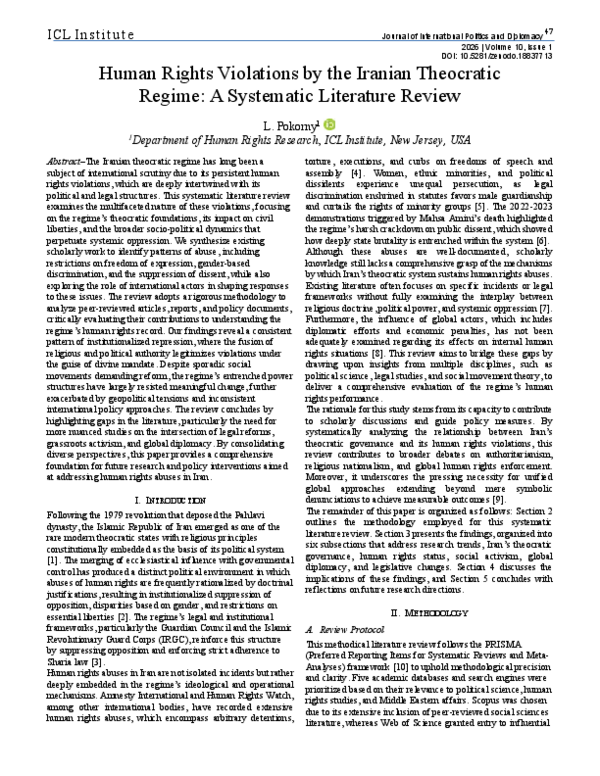 (PDF) Human Rights Violations by the Iranian Theocratic Regime: A ...