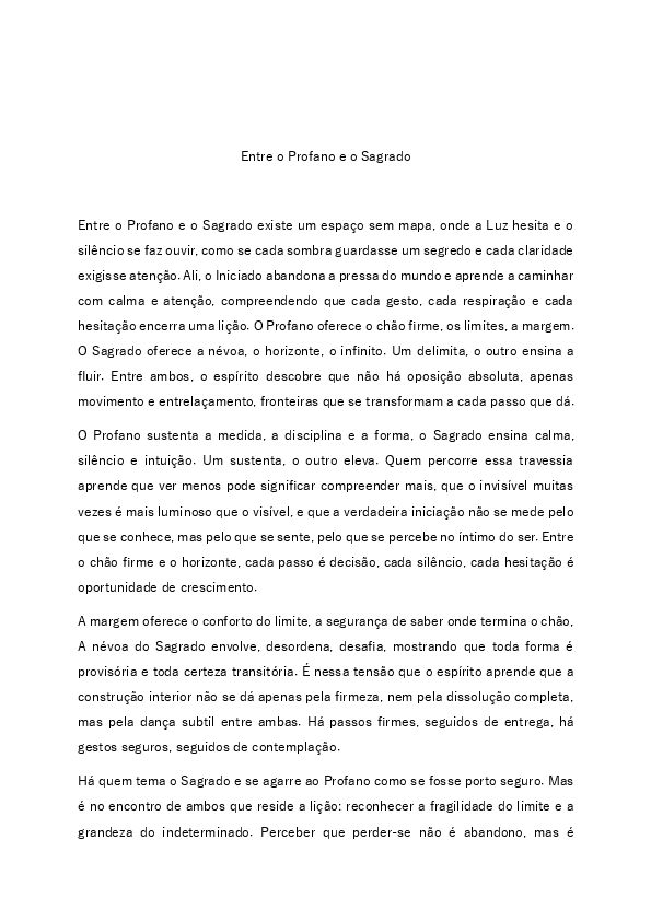 (PDF) Entre o Profano e o Sagrado