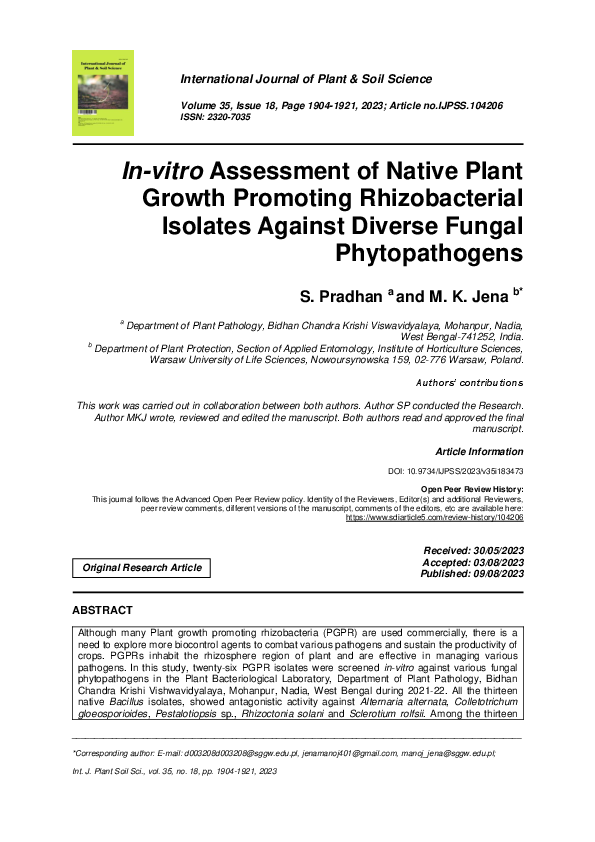 (PDF) In-vitro Assessment of Native Plant Growth Promoting ...