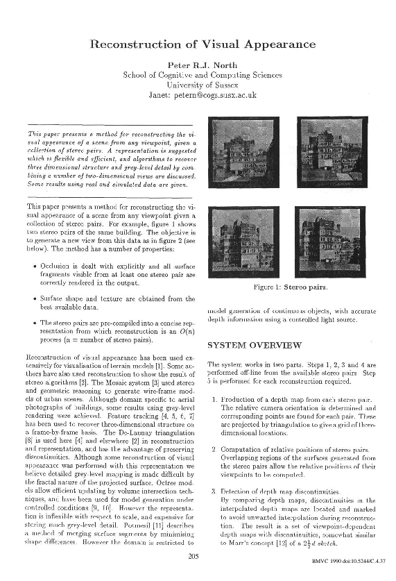 (PDF) Reconstruction of visual appearance