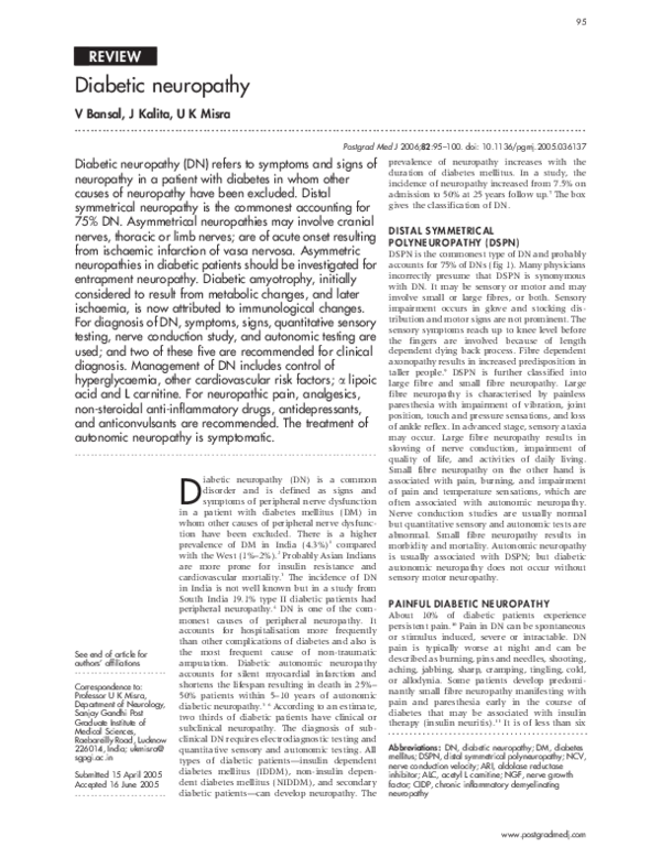 (PDF) Diabetic neuropathy