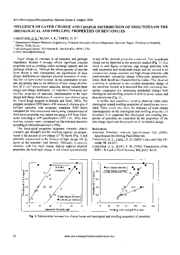 (PDF) Influence of layer charge and charge distribution smectites on ...