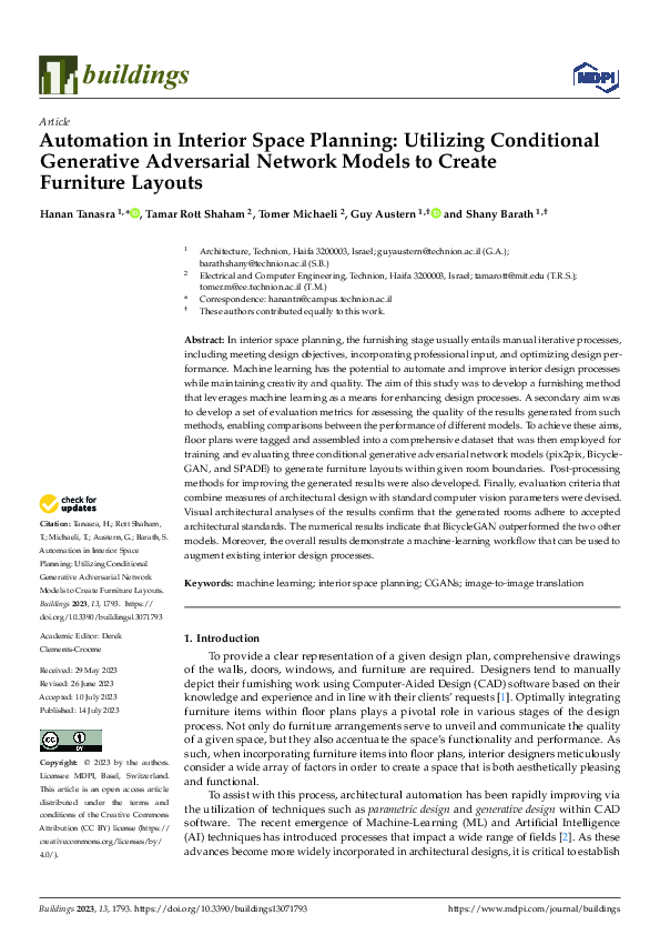 (PDF) Automation in Interior Space Planning: Utilizing Conditional ...