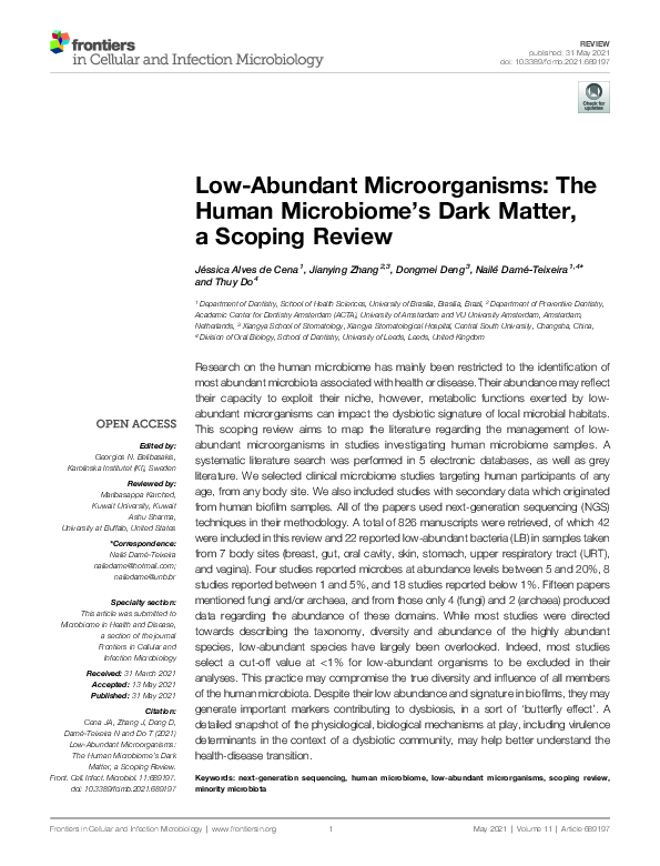 (PDF) Low-Abundant Microorganisms: The Human Microbiome’s Dark Matter ...
