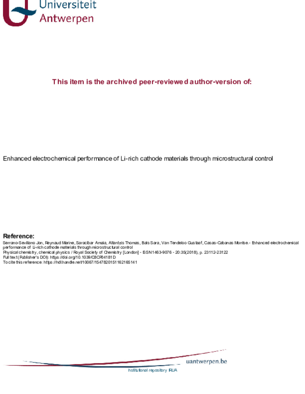 (PDF) Enhanced electrochemical performance of Li-rich cathode materials ...
