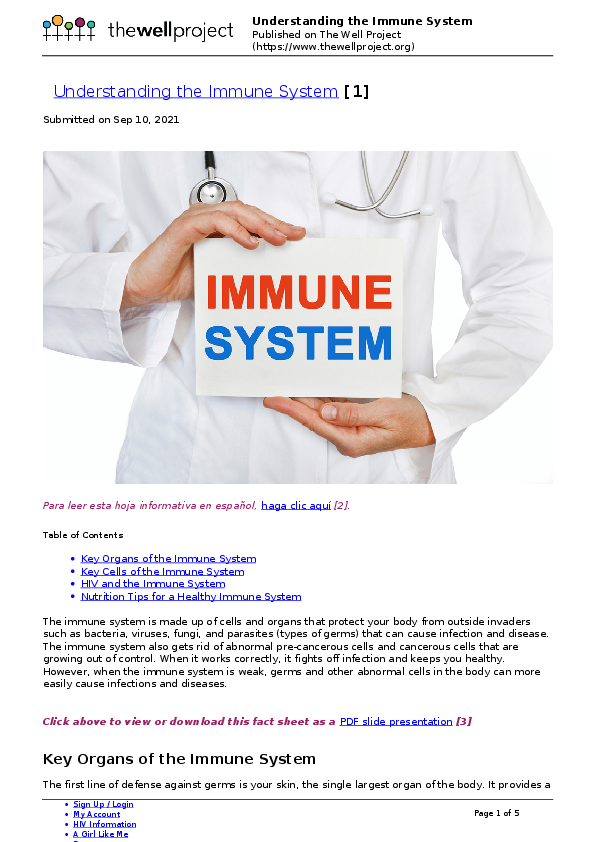 (PDF) Understanding the immune system