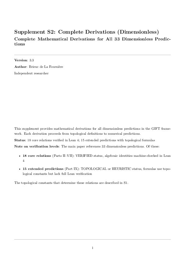(PDF) Geometric Information Field Theory: Topological Derivation of ...