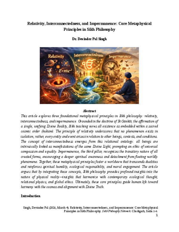 (PDF) Relativity, Interconnectedness, and Impermanence: Core ...