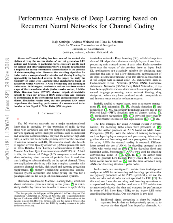 (PDF) Performance Analysis of Deep Learning based on Recurrent Neural ...
