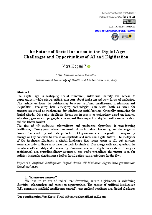 (PDF) The Future of Social Inclusion in the Digital Age: Challenges and ...