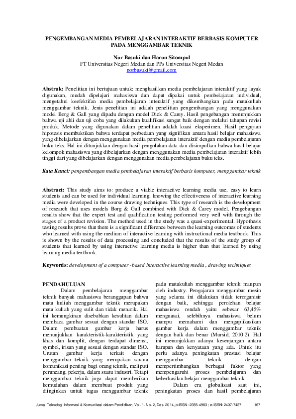 (PDF) Pengembangan Media Pembelajaran Interaktif Berbasis Komputer Pada ...