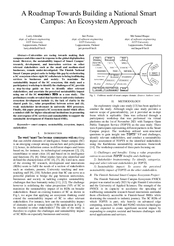 (PDF) Building a National Smart Campus to support sustainable business ...
