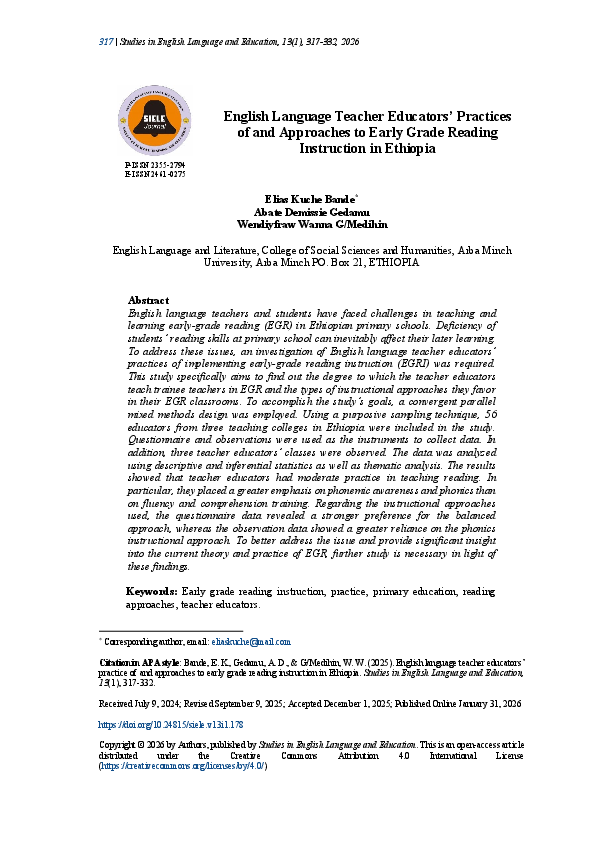 (PDF) English Language Teacher Educators' Practices of and Approaches ...