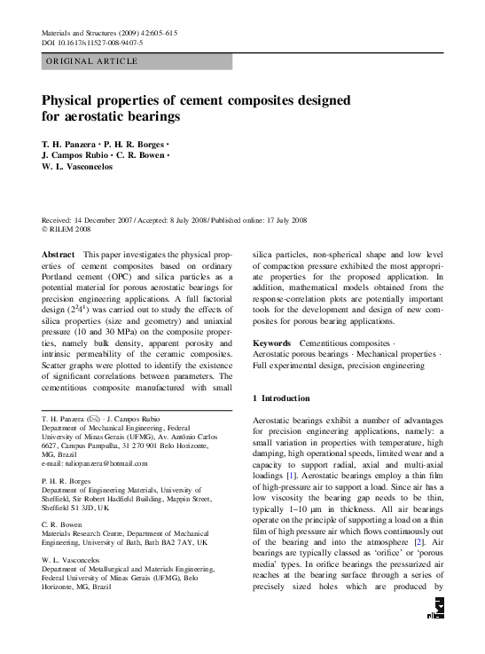 (PDF) Physical properties of cement composites designed for aerostatic ...