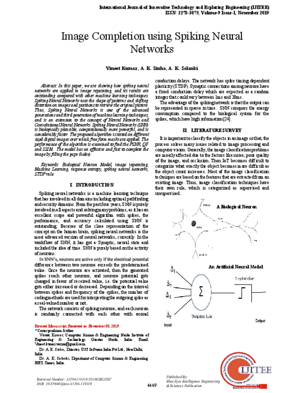 (PDF) Spiking Neural Network
