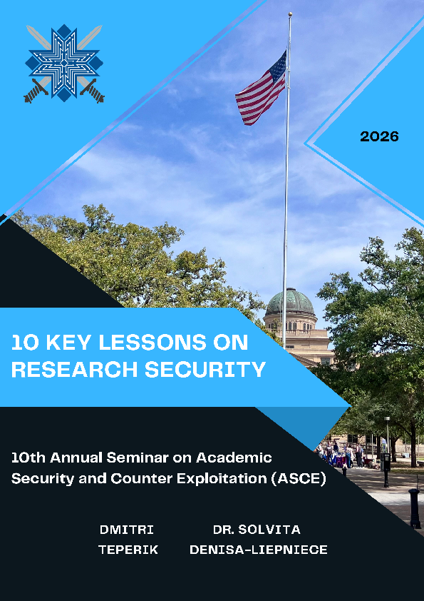 (PDF) 10 Key Lessons on Research Security: 10th Annual Seminar on ...