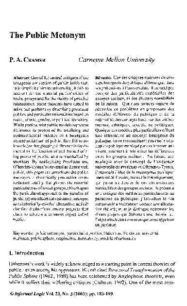 (PDF) The Public Metonym