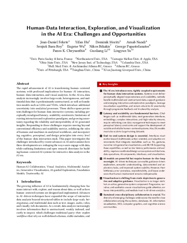 (PDF) Human-Data Interaction, Exploration, and Visualization in the AI ...