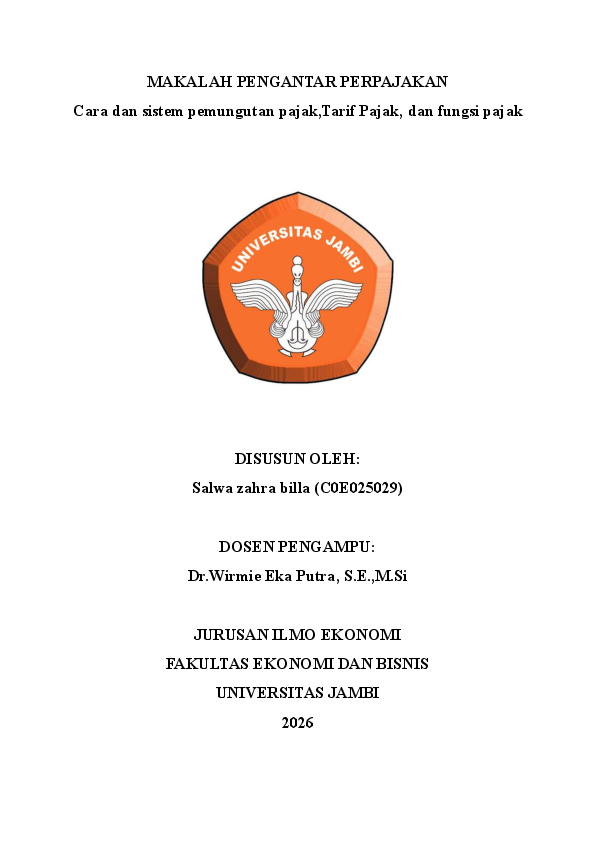 (PDF) MAKALAH PENGANTAR PERPAJAKAN Cara dan sistem pemungutan pajak ...