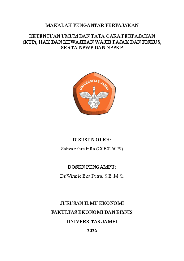 (PDF) MAKALAH PENGANTAR PERPAJAKAN KETENTUAN UMUM DAN TATA CARA ...