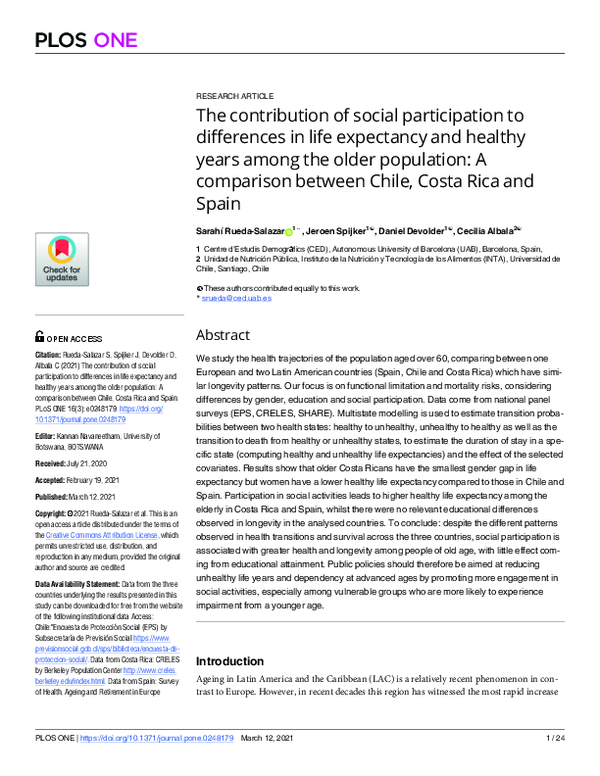 (PDF) The contribution of social participation to differences in life ...
