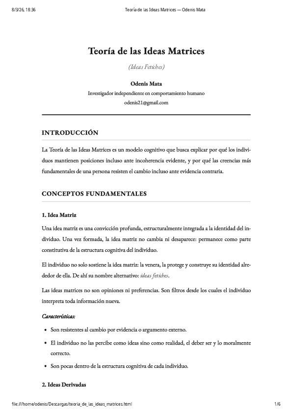 (PDF) Teoría de las Ideas Matrices