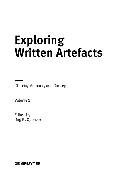 (PDF) The Codex’s Contents: Attempt at a Codicological Approach