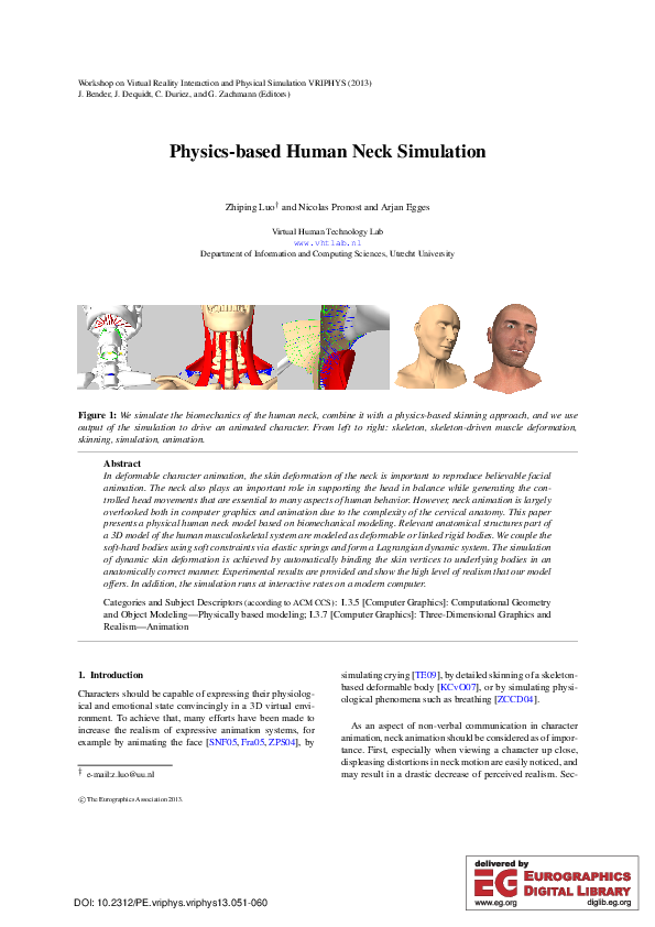 (PDF) Physics-based Human Neck Simulation
