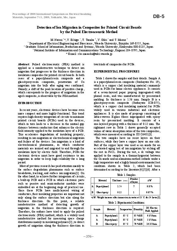 (PDF) Detection of ion migration in composites for printed circuit ...