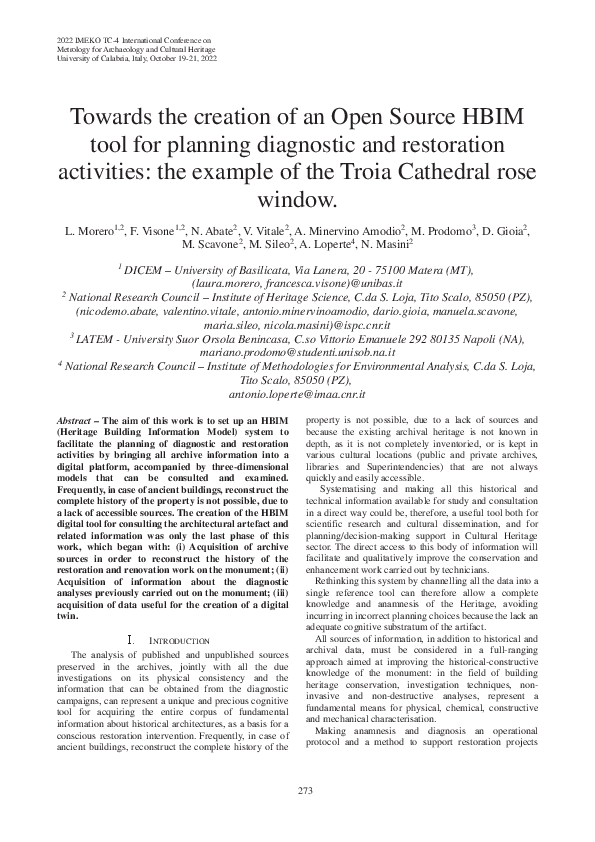 (PDF) Towards the creation of an Open Source HBIM tool for planning ...
