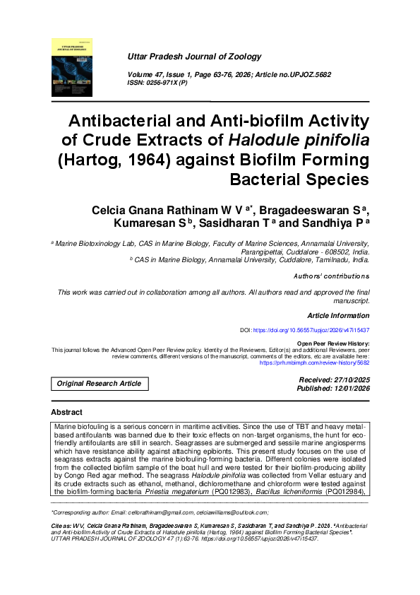 (PDF) Antibacterial and Anti-biofilm Activity of Crude Extracts of ...