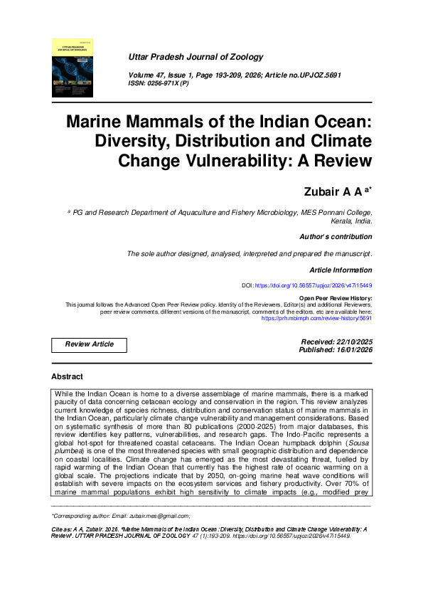 (PDF) Marine Mammals of the Indian Ocean: Diversity, Distribution and ...