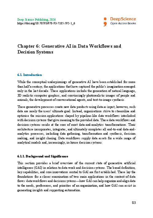 (PDF) Chapter 6: Generative AI in Data Workflows and Decision Systems