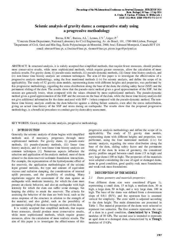 (PDF) Seismic analysis of gravity dams: a comparative study using a ...