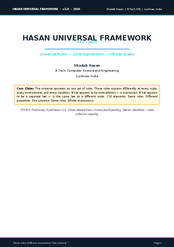 (PDF) HASAN UNIVERSAL FRAMEWORK • v1.0 • 2026