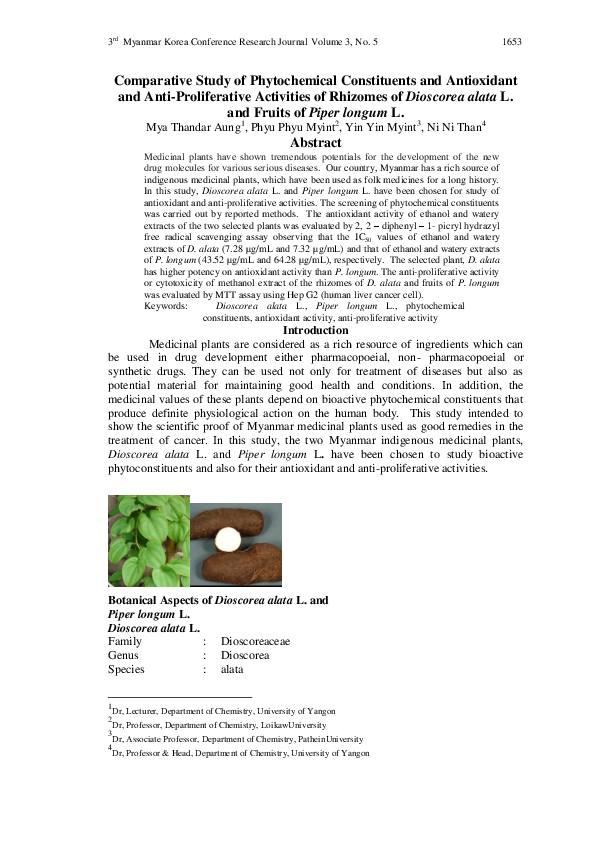 (PDF) Comparative Study of Phytochemical Constituents and Antioxidant ...