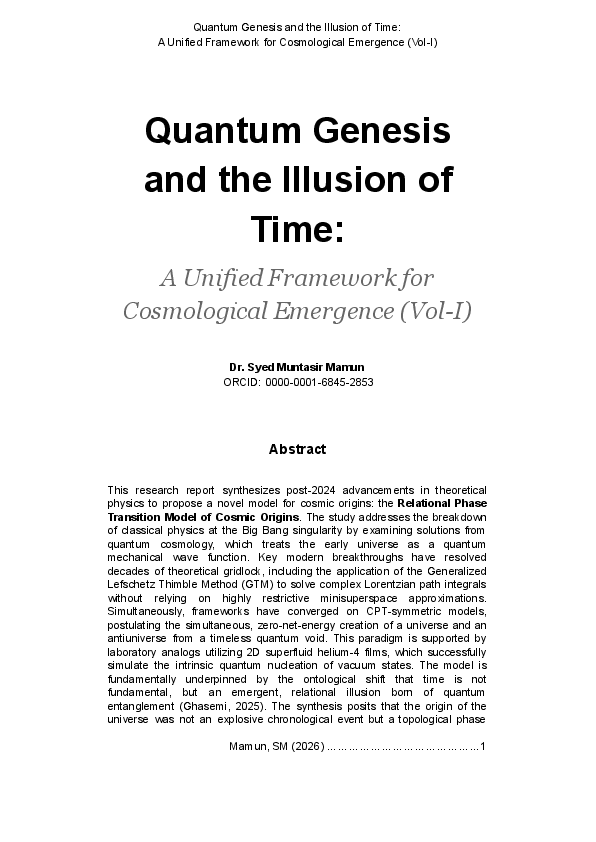 (PDF) Quantum Genesis and the Illusion of Time: A Unified Framework for ...
