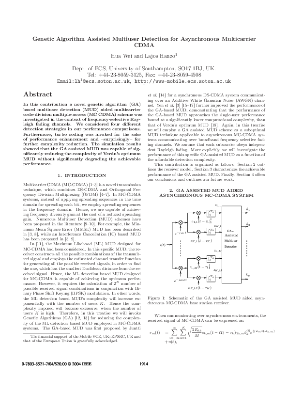 (PDF) Genetic algorithm assisted multiuser detection for asynchronous ...