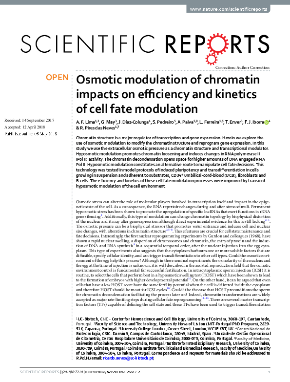 (PDF) Osmotic modulation of chromatin impacts on efficiency and ...