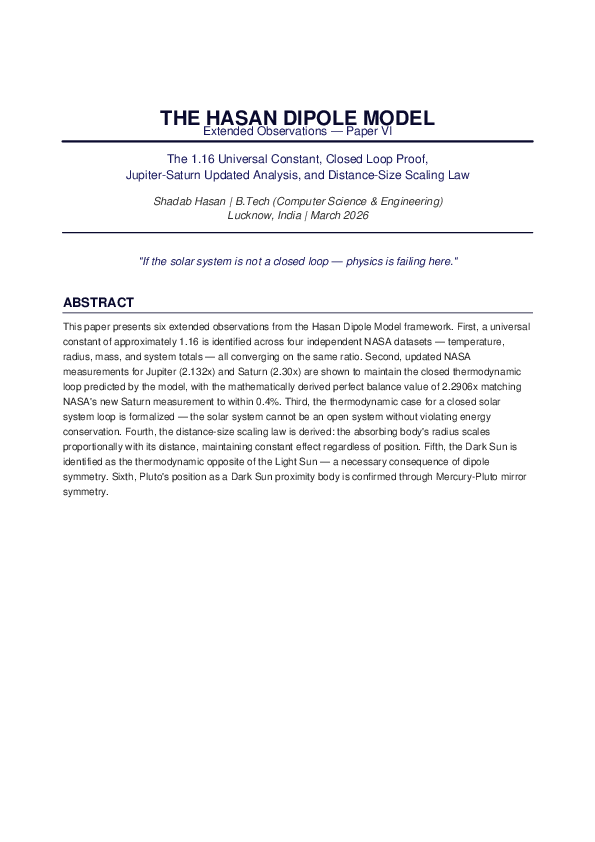 (PDF) THE HASAN DIPOLE MODEL EXTENDEN OBSERVATION