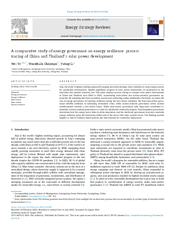 (PDF) A comparative study of energy governance on energy resilience ...
