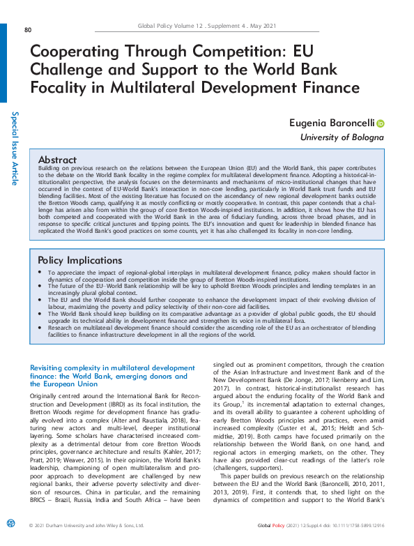 (PDF) Cooperating Through Competition: EU Challenge and Support to the ...