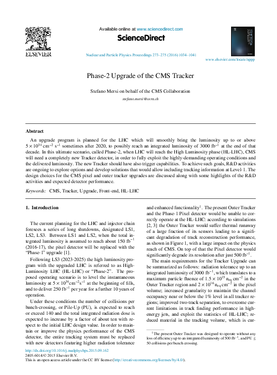 (PDF) The Phase-2 Upgrade of the CMS Tracker