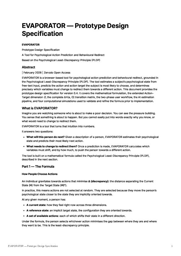 (PDF) EVAPORATOR — Prototype Design Specification