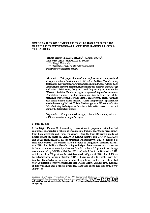(PDF) Exploration of Computational Design and Robotic Fabrication with ...